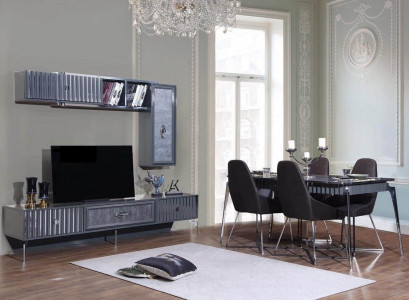 Esstisch 6x Stuhl Gruppe Tisch Möbel 8tlg. Set Esszimmer Garnitur